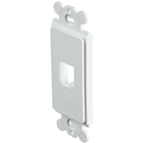 1 Port Mini Com Rectangular Adapter Module Faceplate ABS CFG1WH
