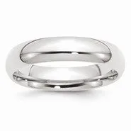 10k White Gold 5mm Standard Comfort Fit Wedding Band Ring