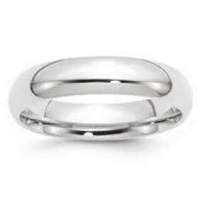 10k White Gold 5mm Standard Comfort Fit Wedding Band Ring