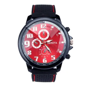 2017 amazing new beautiful  popular handsome and Hot Fashion Men Army Silicone Strap Dial Large Wrist Sport Quartz Watch
