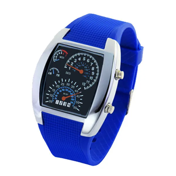 2017 Men Electronic Watch Fashion Casual Pilot Military Sport LED Clock Rubber Wristwatch Men Relogios homens FD0279