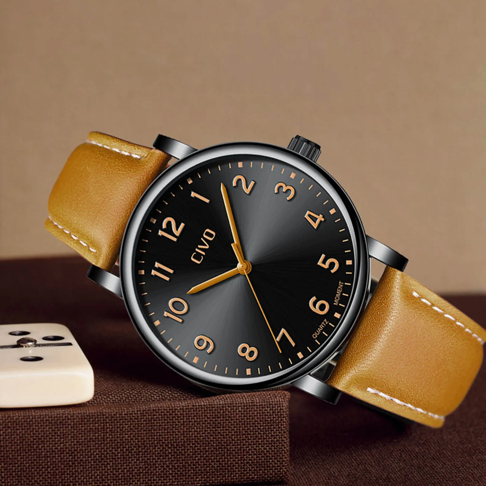 2088C | Quartz Men Watch | Leather Band
