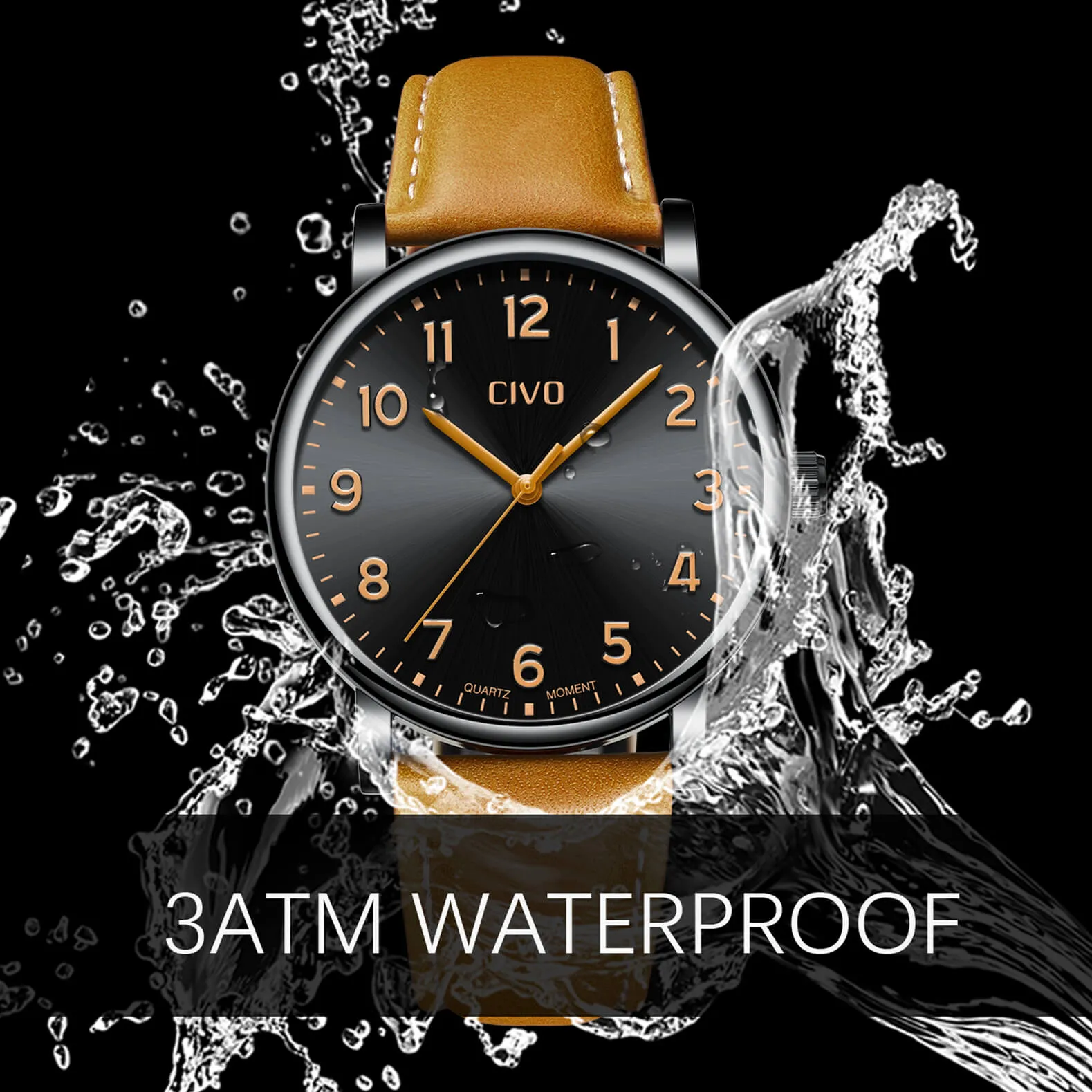 2088C | Quartz Men Watch | Leather Band