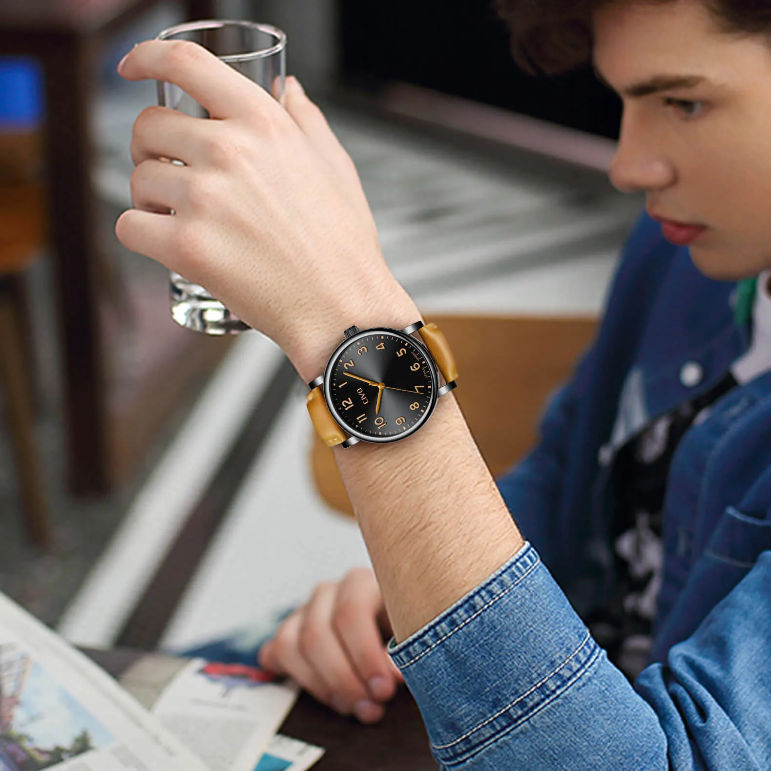 2088C | Quartz Men Watch | Leather Band