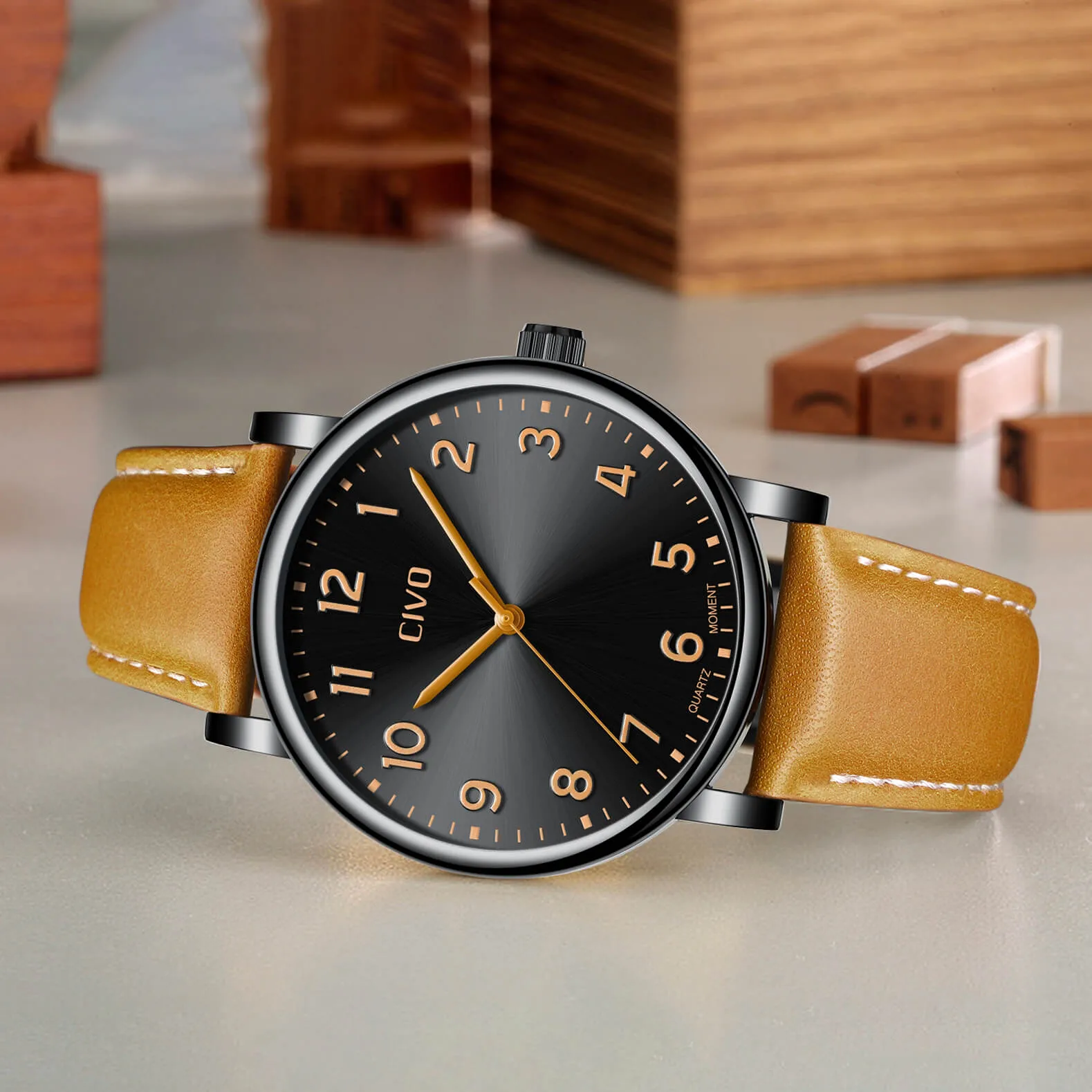 2088C | Quartz Men Watch | Leather Band