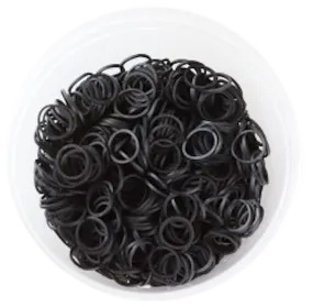 500 Rubber Bands Black