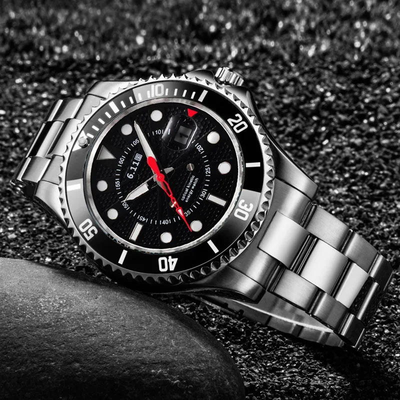 6.11 New Solar-powered Watch Full Steel Clock Military Outdoor Luminous Quartz Watch Men Casual 30M Waterproof Sport Watch Box