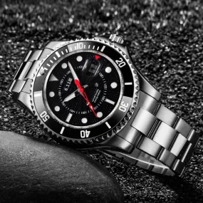 6.11 New Solar-powered Watch Full Steel Clock Military Outdoor Luminous Quartz Watch Men Casual 30M Waterproof Sport Watch Box
