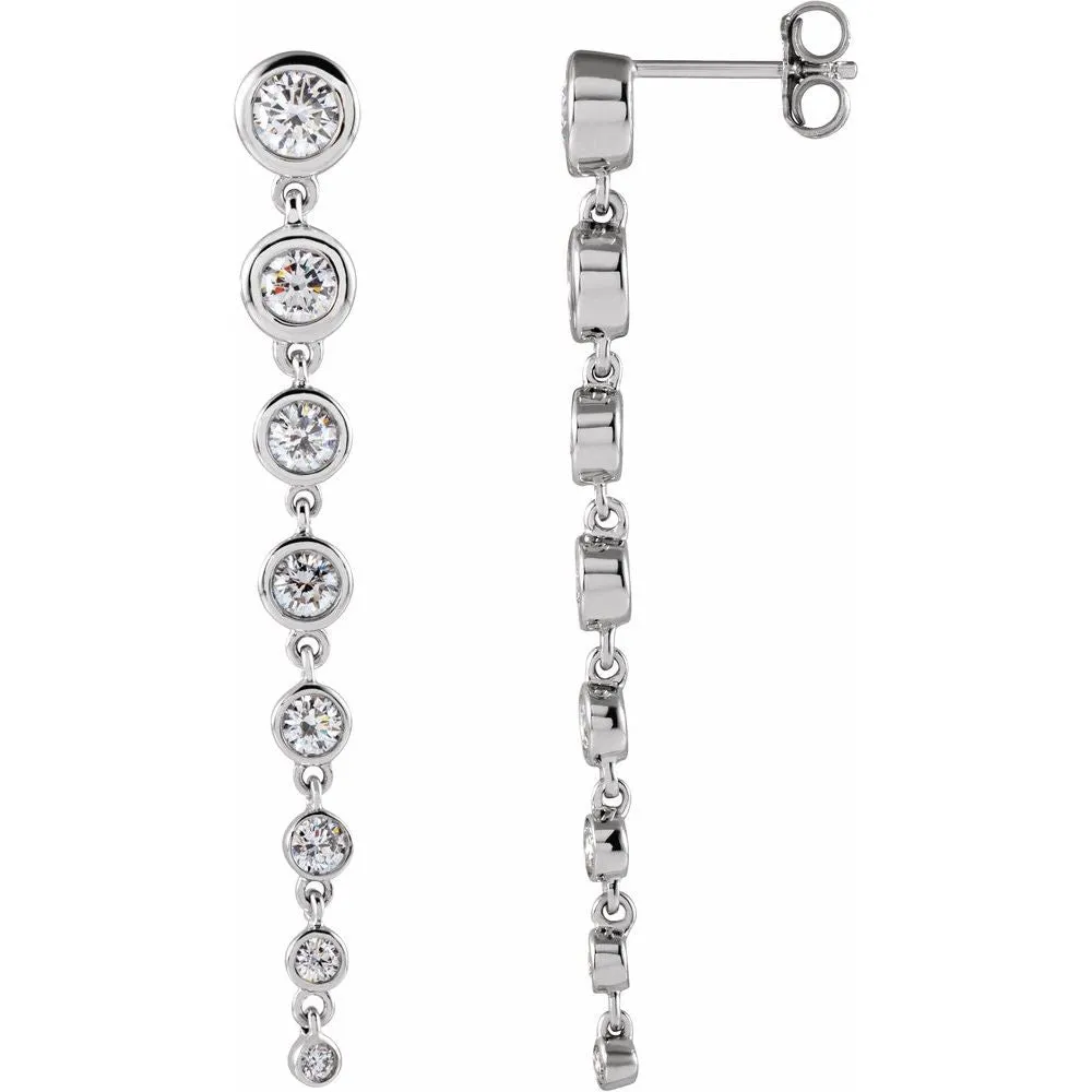 653632 - 14K Gold 1 3/4 CTW Lab-Grown Diamond Earrings