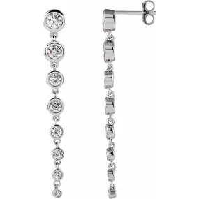 653632 - 14K Gold 1 3/4 CTW Lab-Grown Diamond Earrings