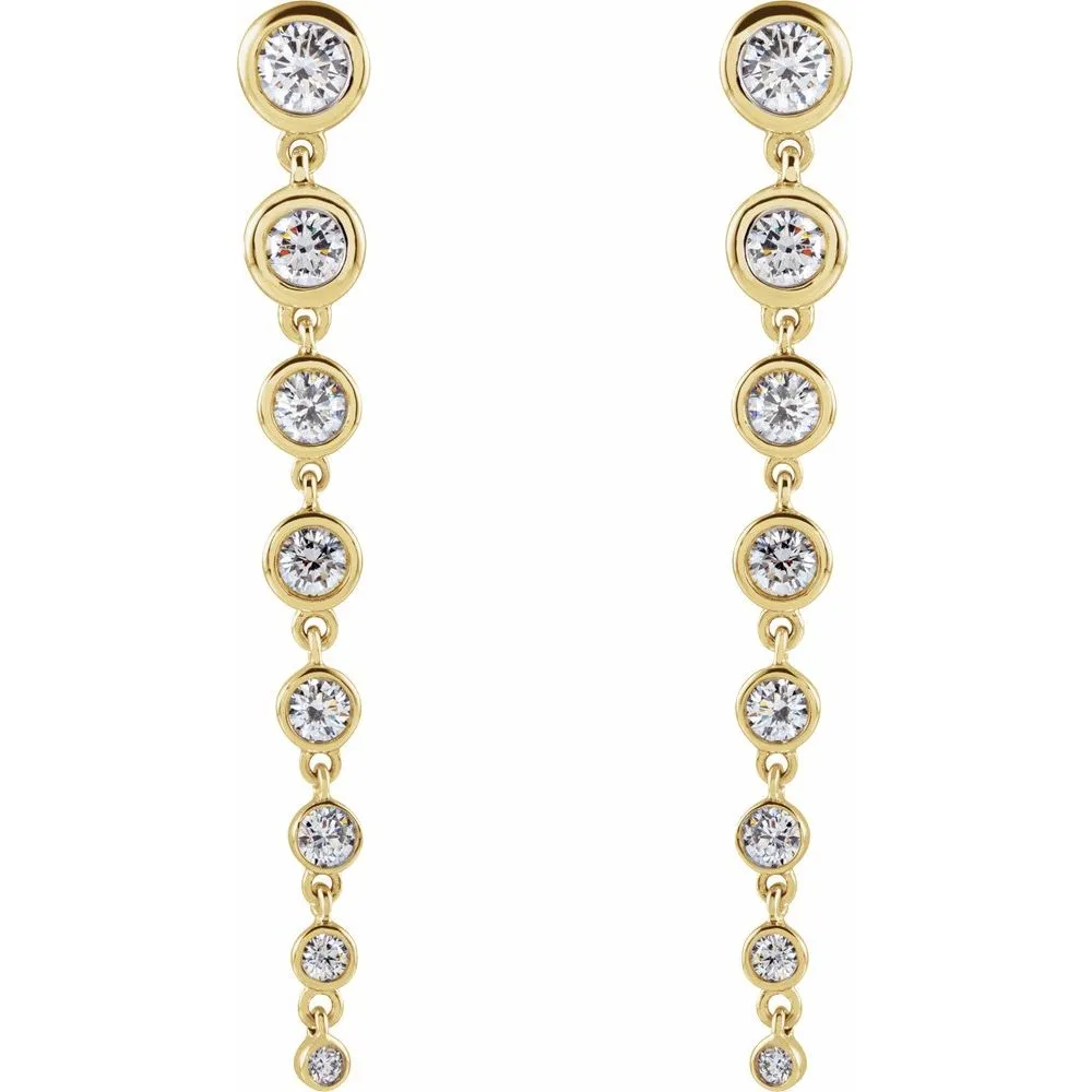 653632 - 14K Gold 1 3/4 CTW Lab-Grown Diamond Earrings