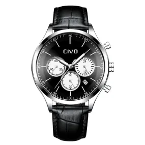 8016C | Quartz Men Watch | Leather Band