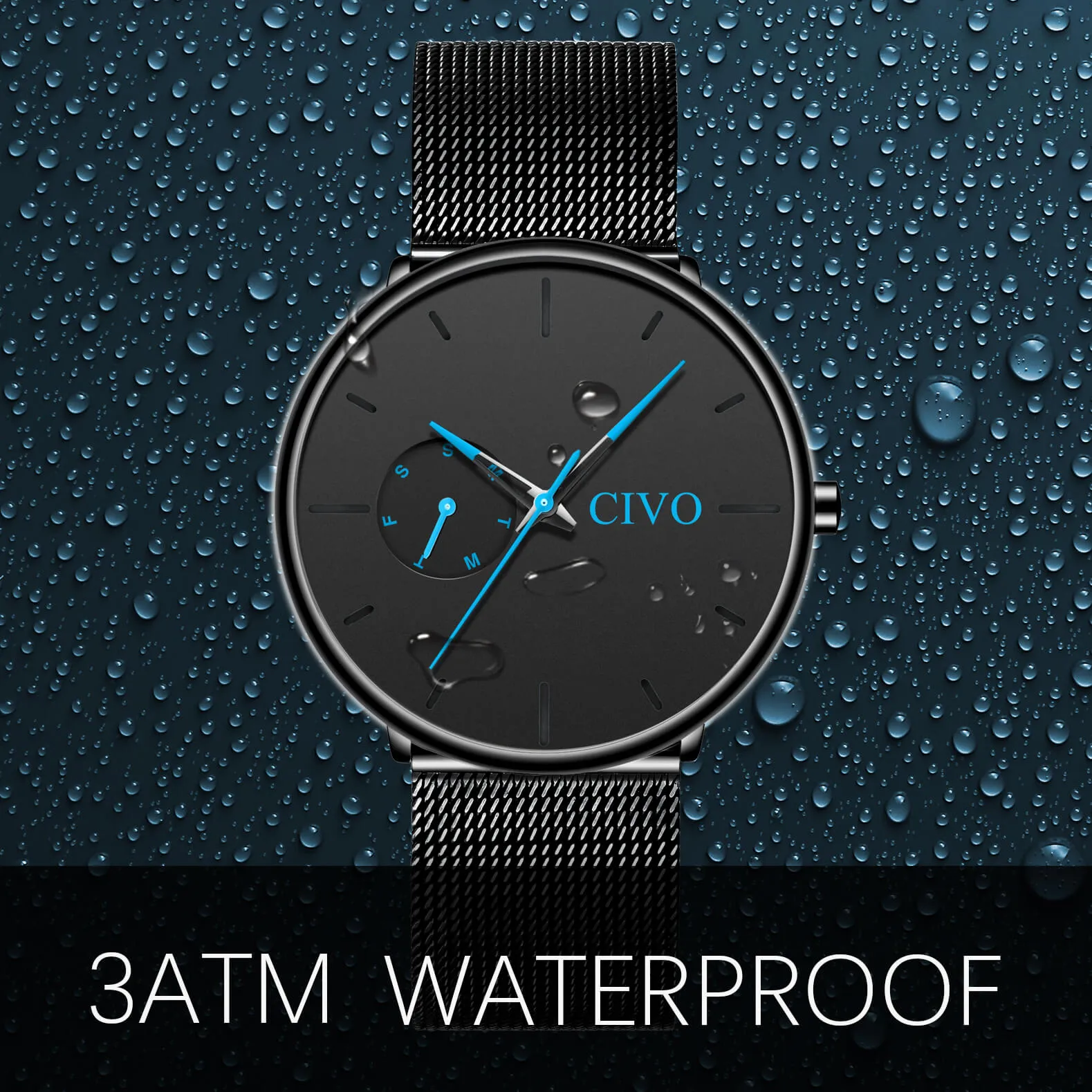 8052C | Quartz Men Watch | Mesh Band