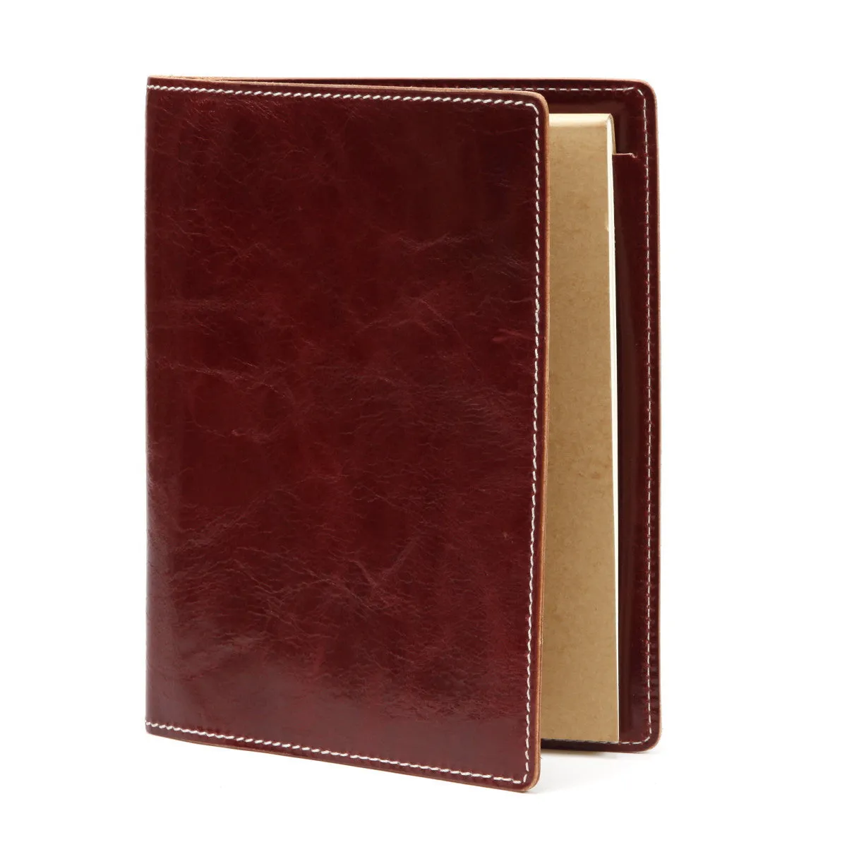 A5 / iPad Mini Leather Notepad Portfolio Case | Matte Yellow