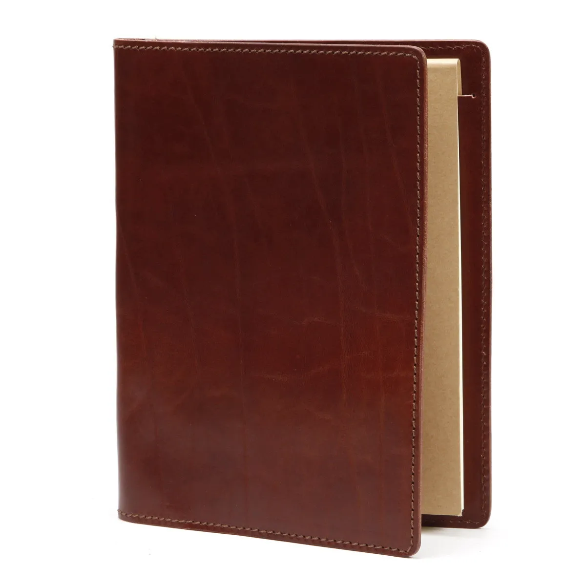 A5 / iPad Mini Leather Notepad Portfolio Case | Matte Yellow