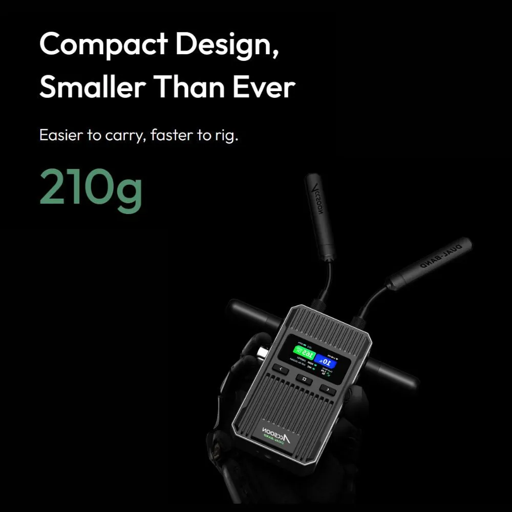 Accsoon CineView 2 SDI / HDMI (TX   RX) 1080p 60fps Wireless Video Transmission System Kit Transmitter Receiver Set with Dual Band 1500ft Max Wireless Range WIFI 5, Direct iOS / Android Devices Transmit for Video Studio Production