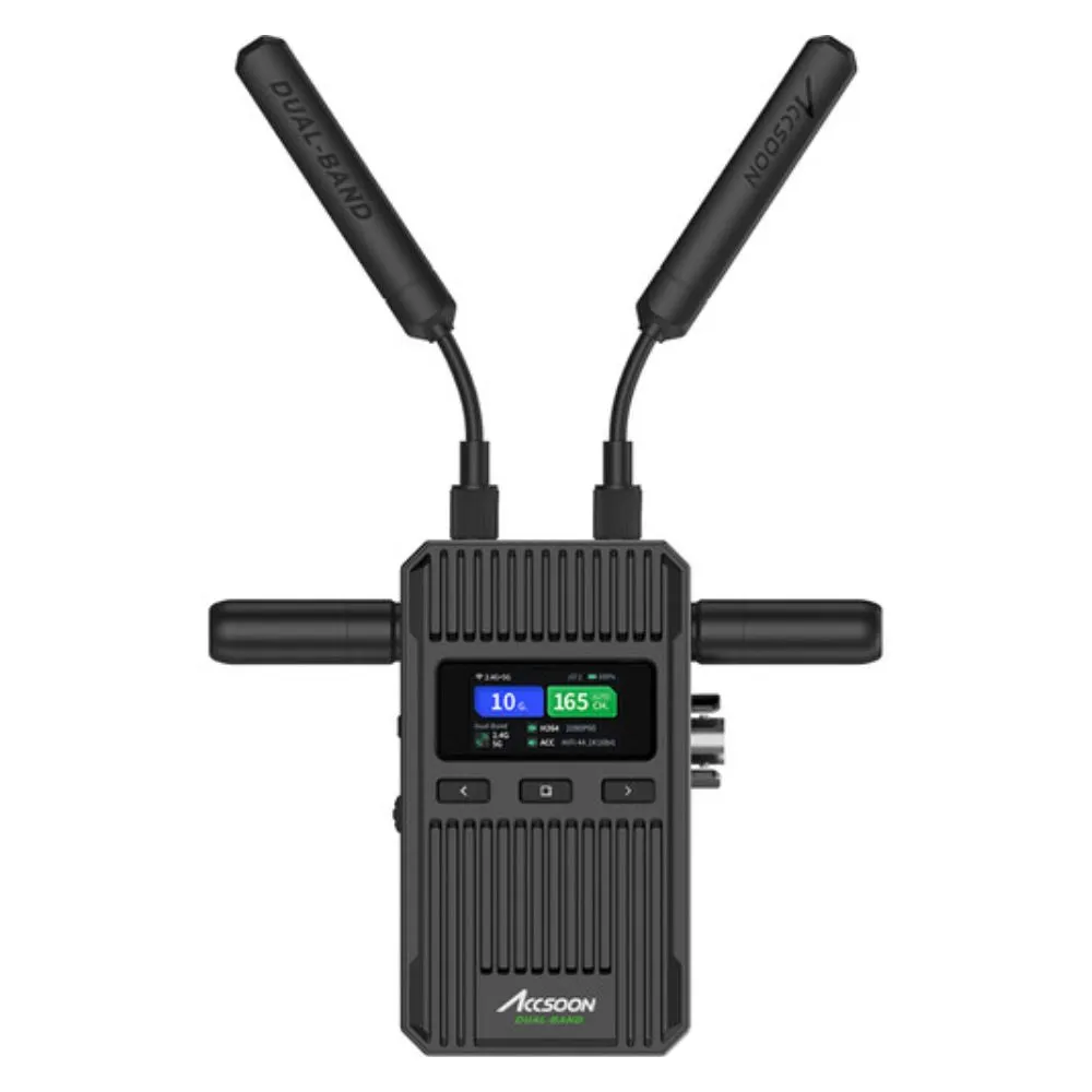 Accsoon CineView 2 SDI / HDMI (TX   RX) 1080p 60fps Wireless Video Transmission System Kit Transmitter Receiver Set with Dual Band 1500ft Max Wireless Range WIFI 5, Direct iOS / Android Devices Transmit for Video Studio Production