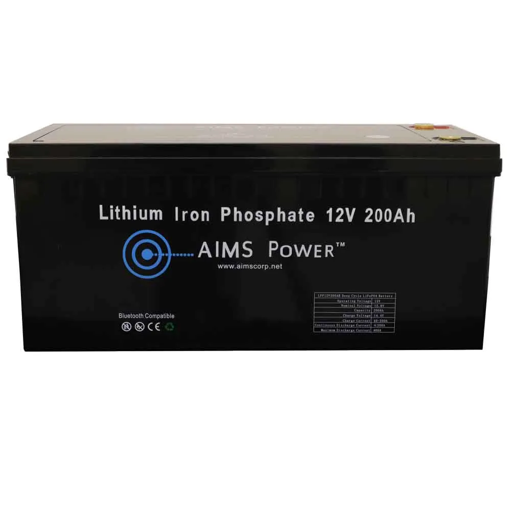 AIMS Power 12V 200Ah Lithium Iron Phosphate Battery