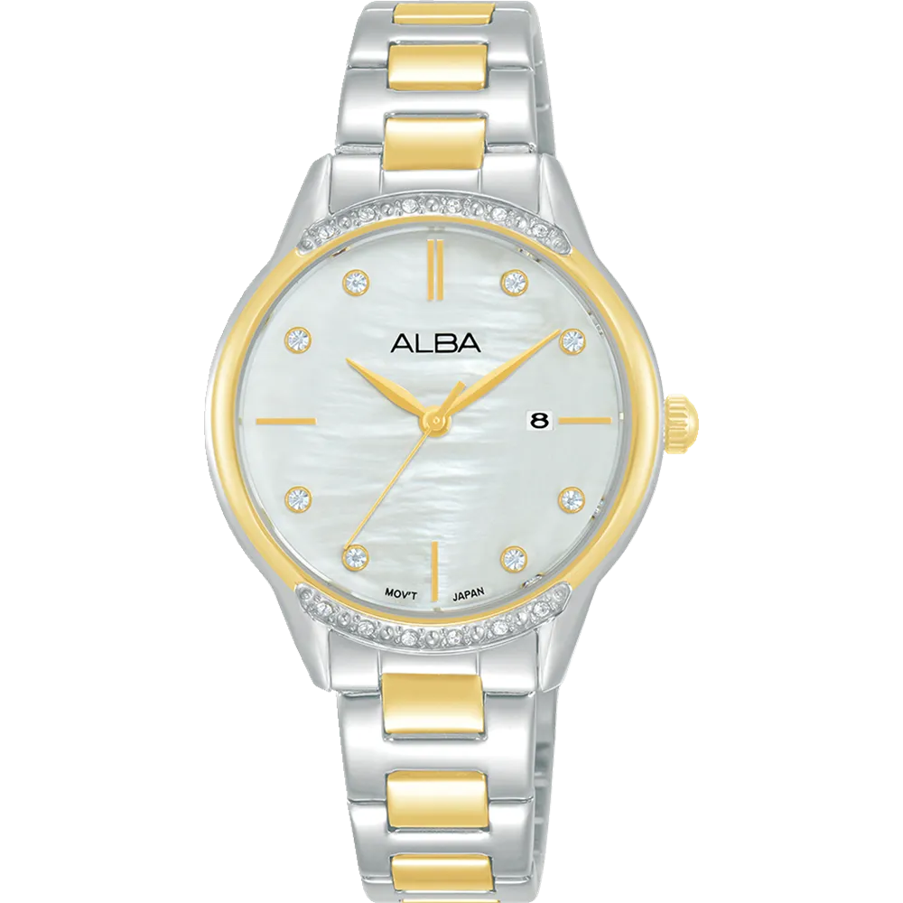 Alba Fashion Dress Analogue Mother of Pearl Dial Womens Watch AH7AQ2X