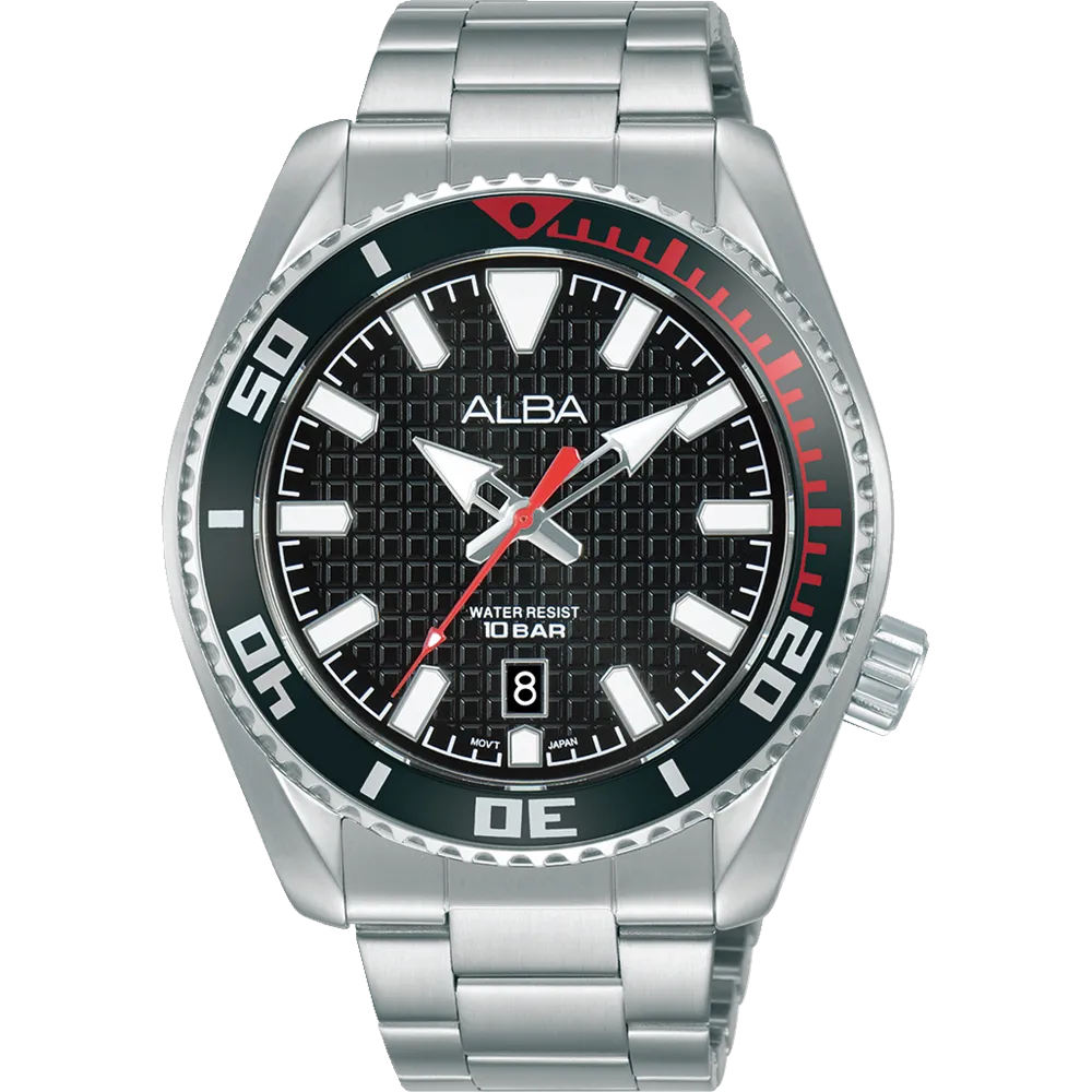 Alba Sports Analogue Black Dial Mens Watch AS9P01X