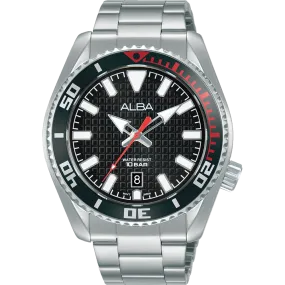 Alba Sports Analogue Black Dial Mens Watch AS9P01X