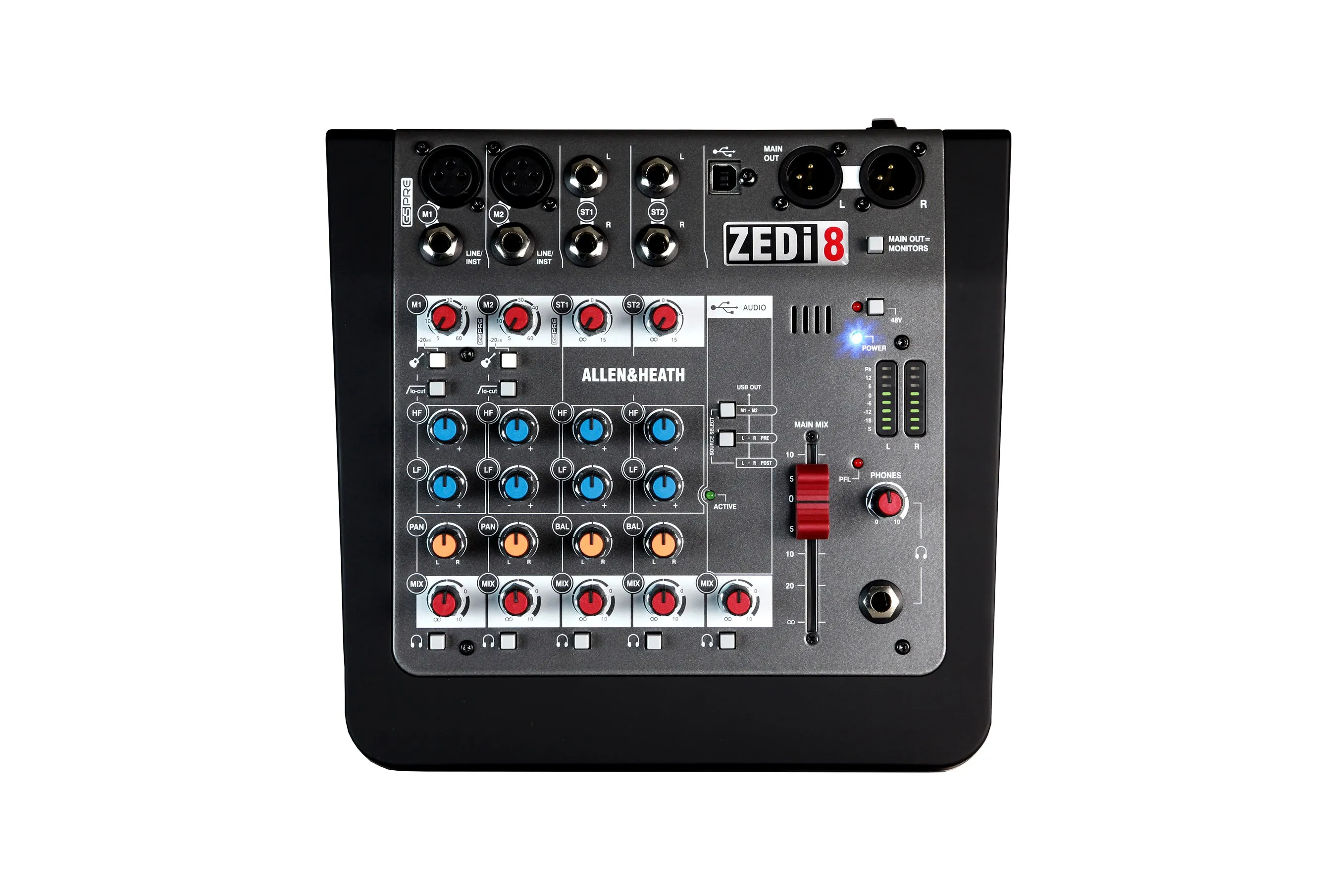 Allen & Heath ZEDi-8 Compact 8-Input Mixer w/USB