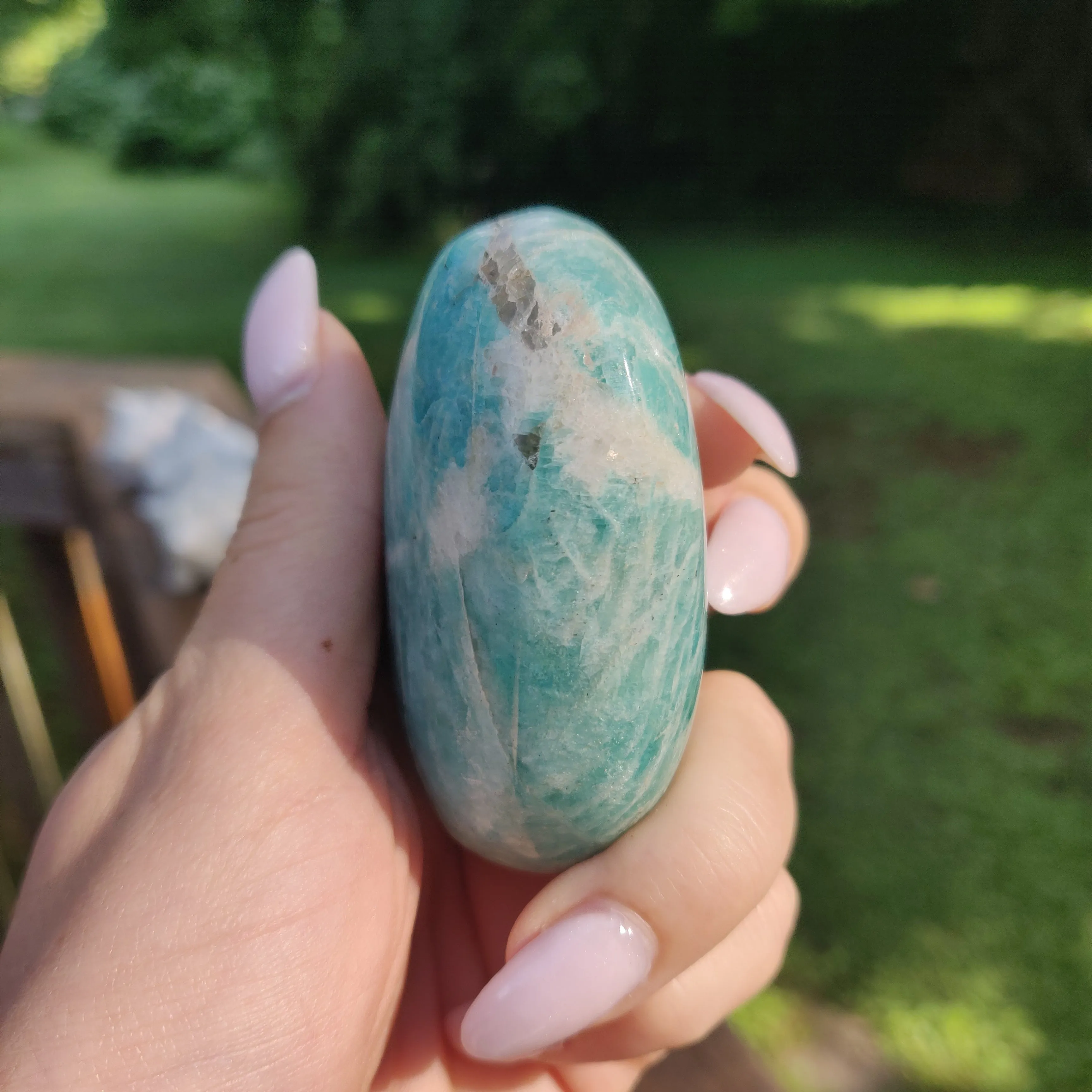 Amazonite Palm Stone (#3)