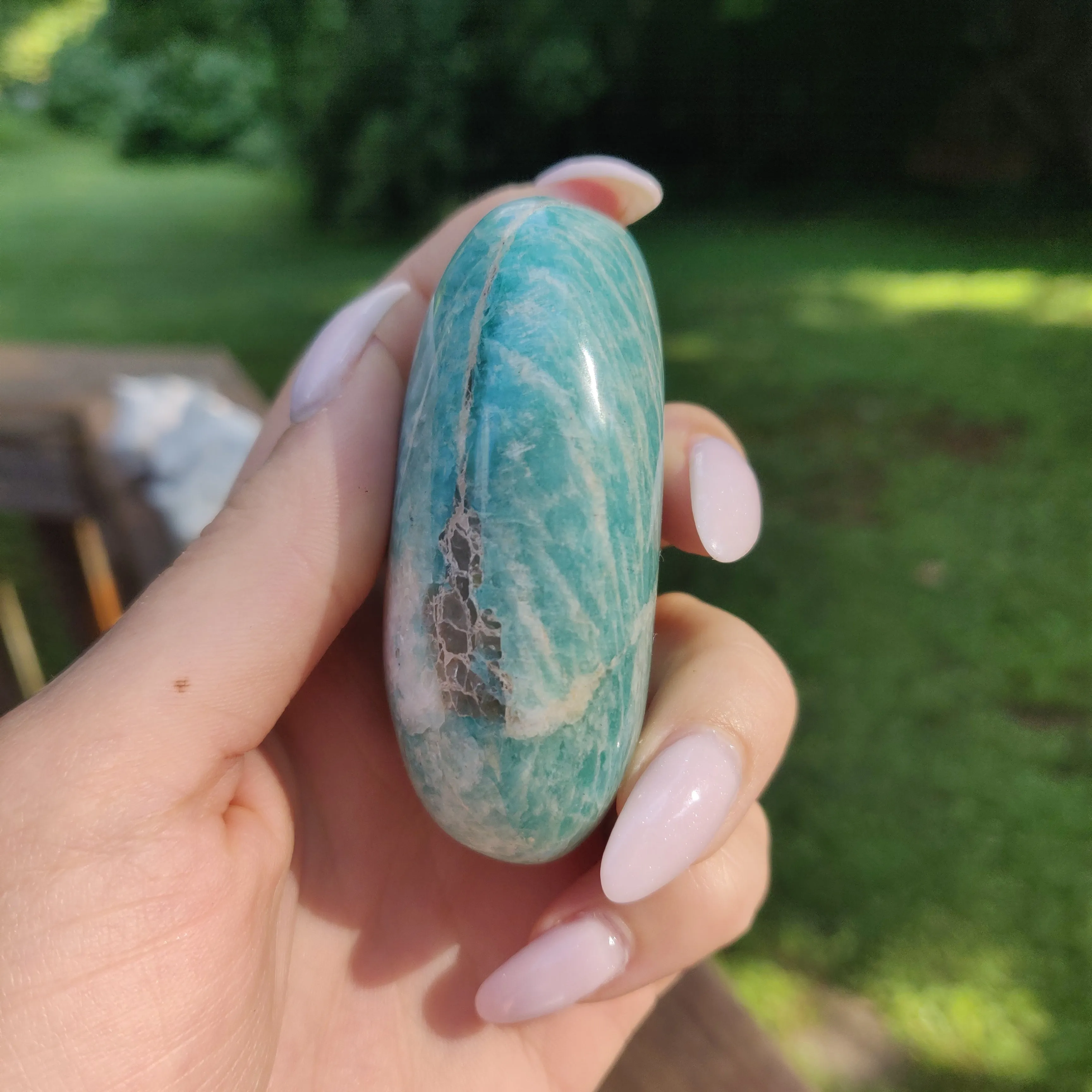 Amazonite Palm Stone (#3)