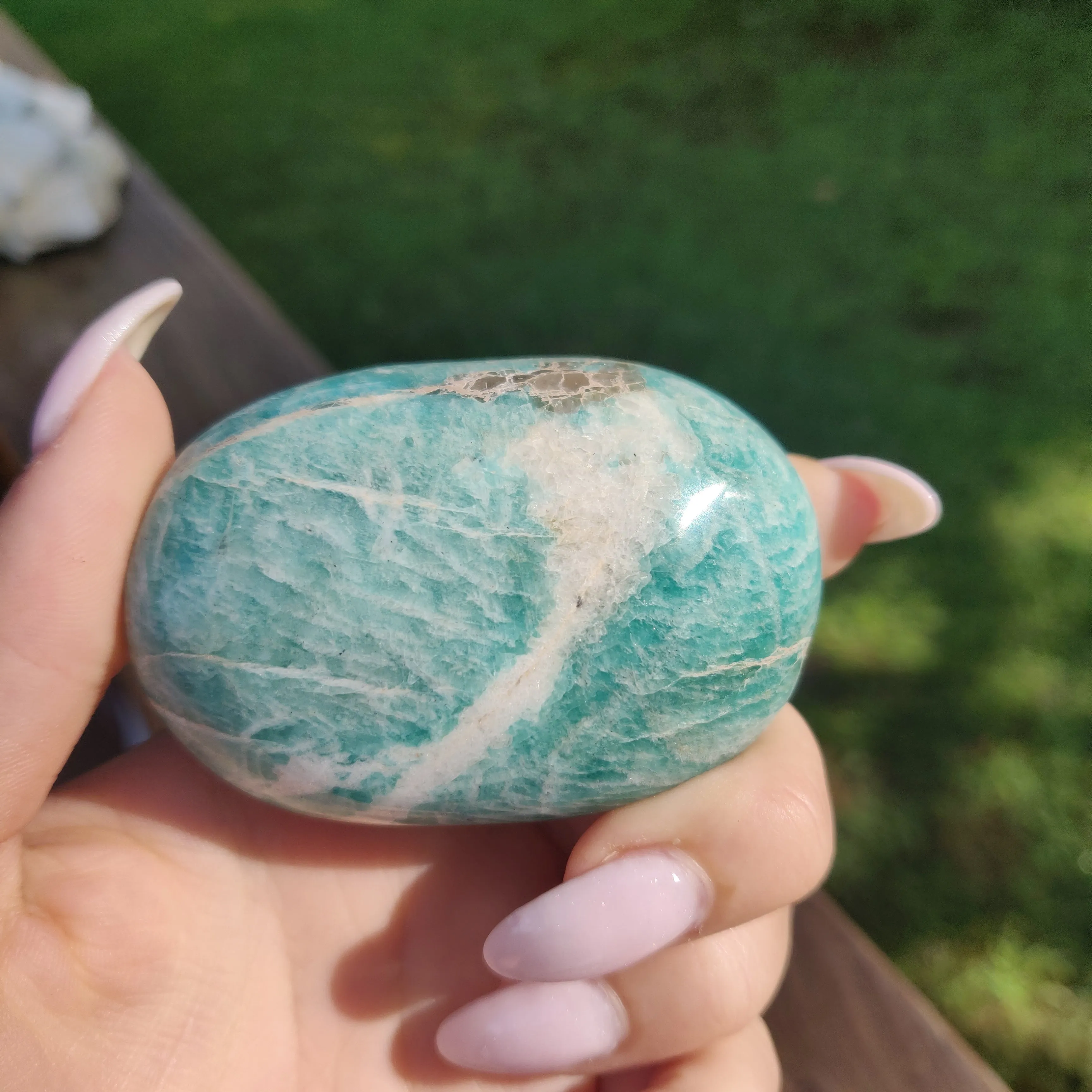 Amazonite Palm Stone (#3)