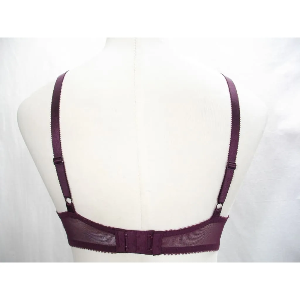 Apt. 9 Intimates Lace Overlay Contour Cup Underwire Bra 36D Deep Burgundy