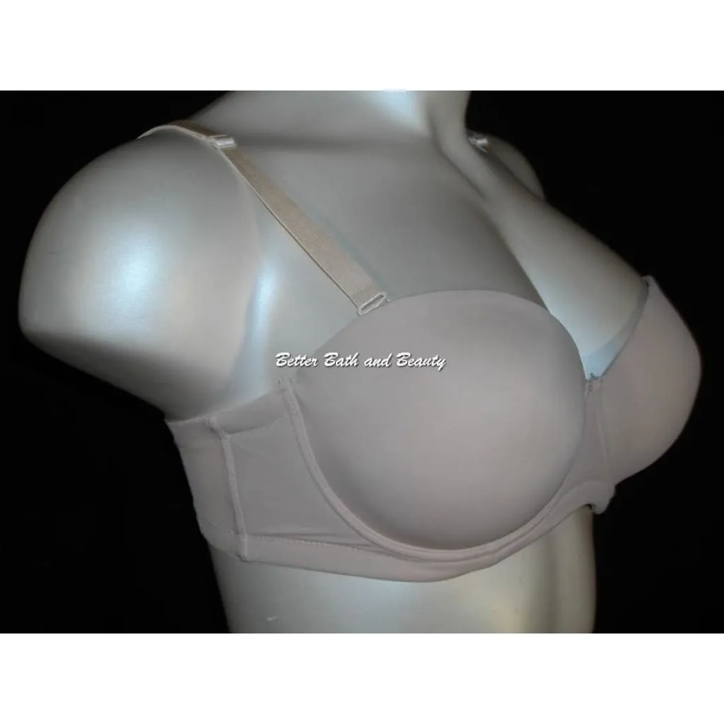 Avenue Body Contour Strapless Molded Cup UW Bra 44C Nude WITH CLEAR STRAPS