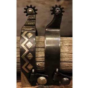 Aztec Band Spurs - Black
