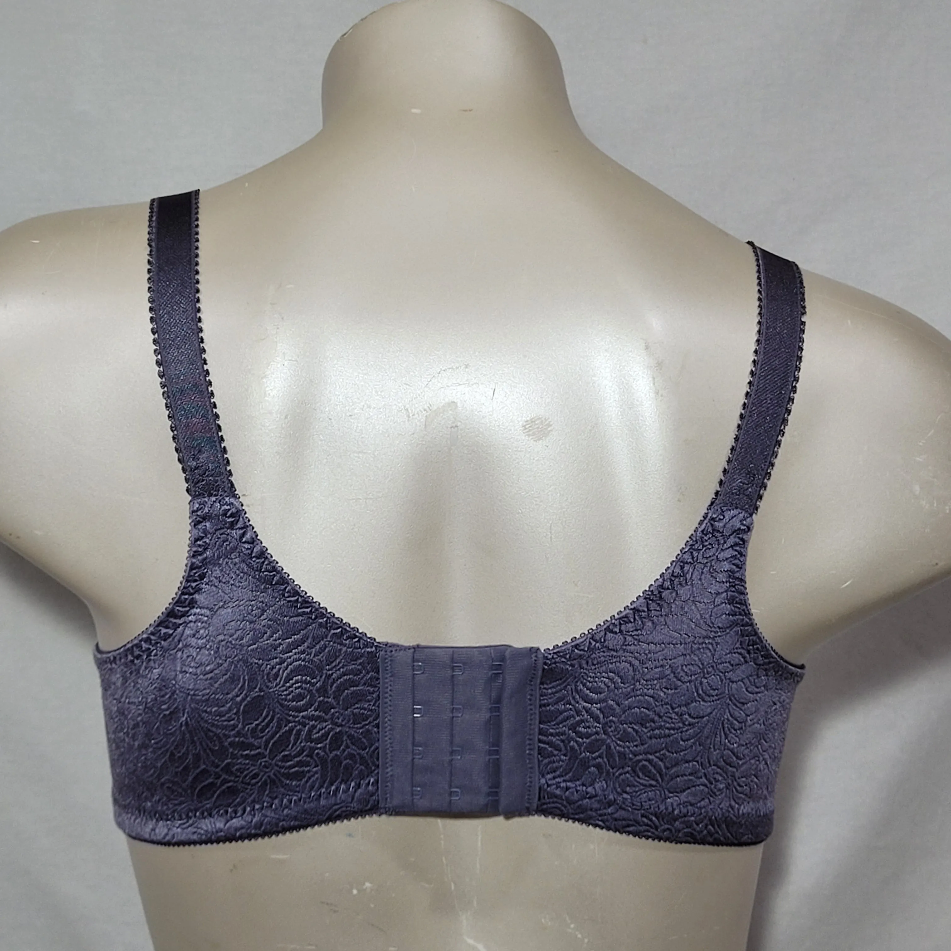 Bali 3372 Double Support Spa Closure Wire Free Bra 38B Private Jet Gray NWT