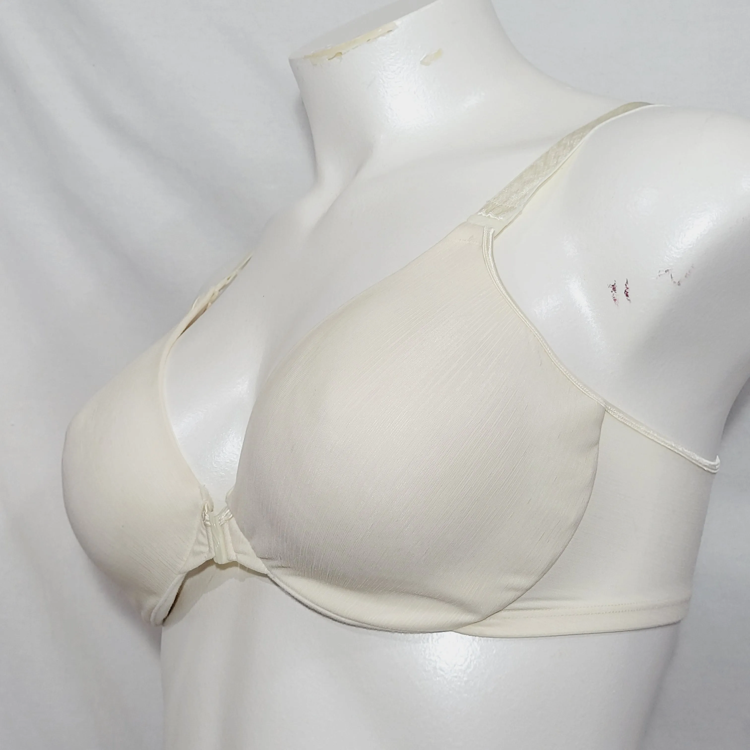 Bali 3378 Seductive Curves Front Closure Underwire Bra 38D Ivory