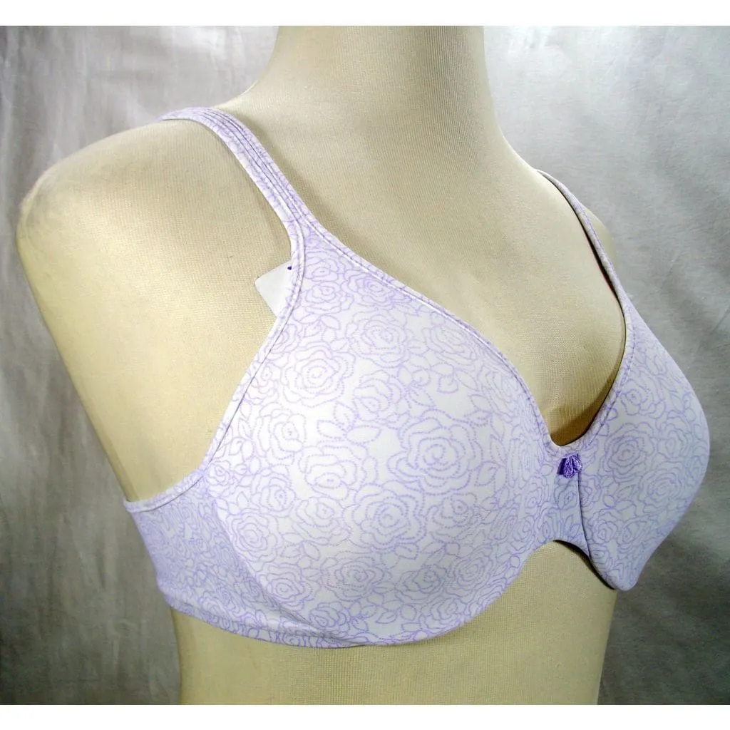 Bali 3383 Passion For Comfort Underwire Bra 40DD Lavender Floral NWT