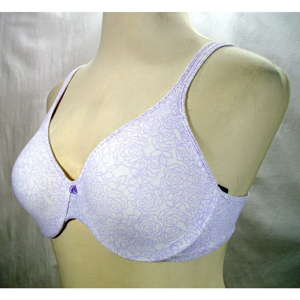 Bali 3383 S383 Passion For Comfort Underwire Bra 38C Lavender Floral NWT