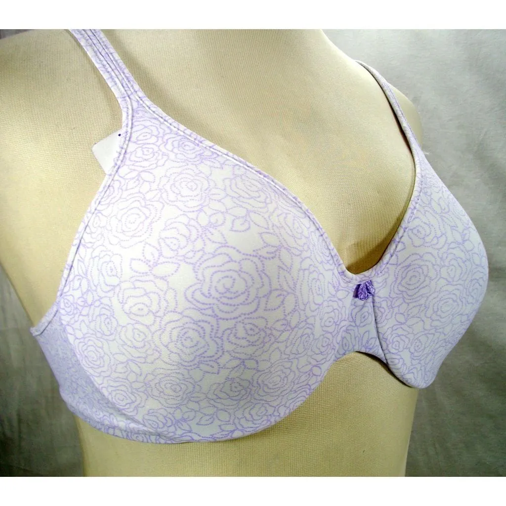 Bali 3383 S383 Passion For Comfort Underwire Bra 38C Lavender Floral NWT