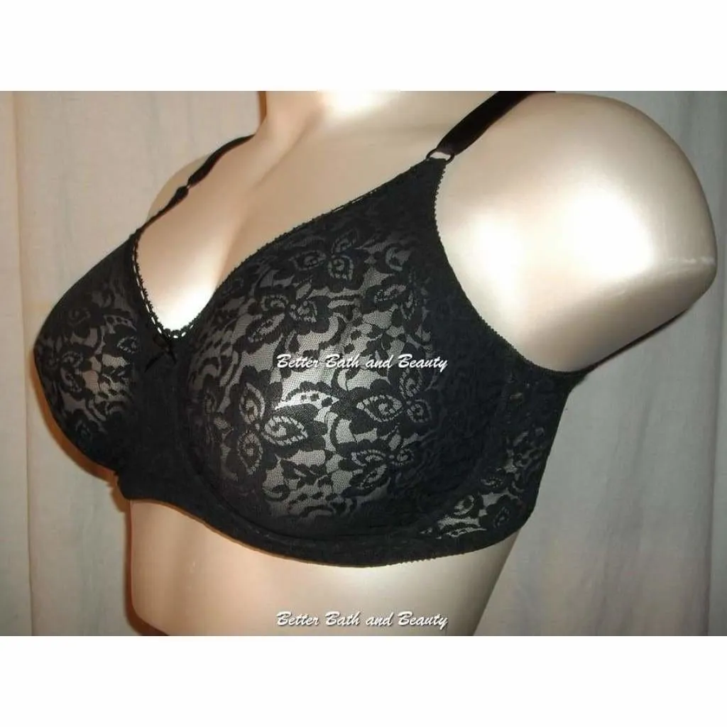 Bali 3432 Lace N Smooth Underwire Bra 34DD Black NWT