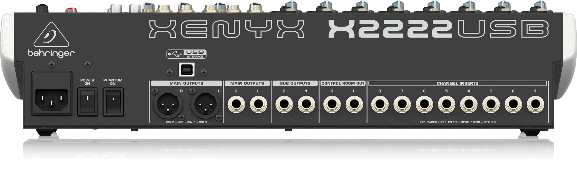 Behringer Xenyx X2222USB Mixer with USB and Effects (Xenyx-X2222USB)