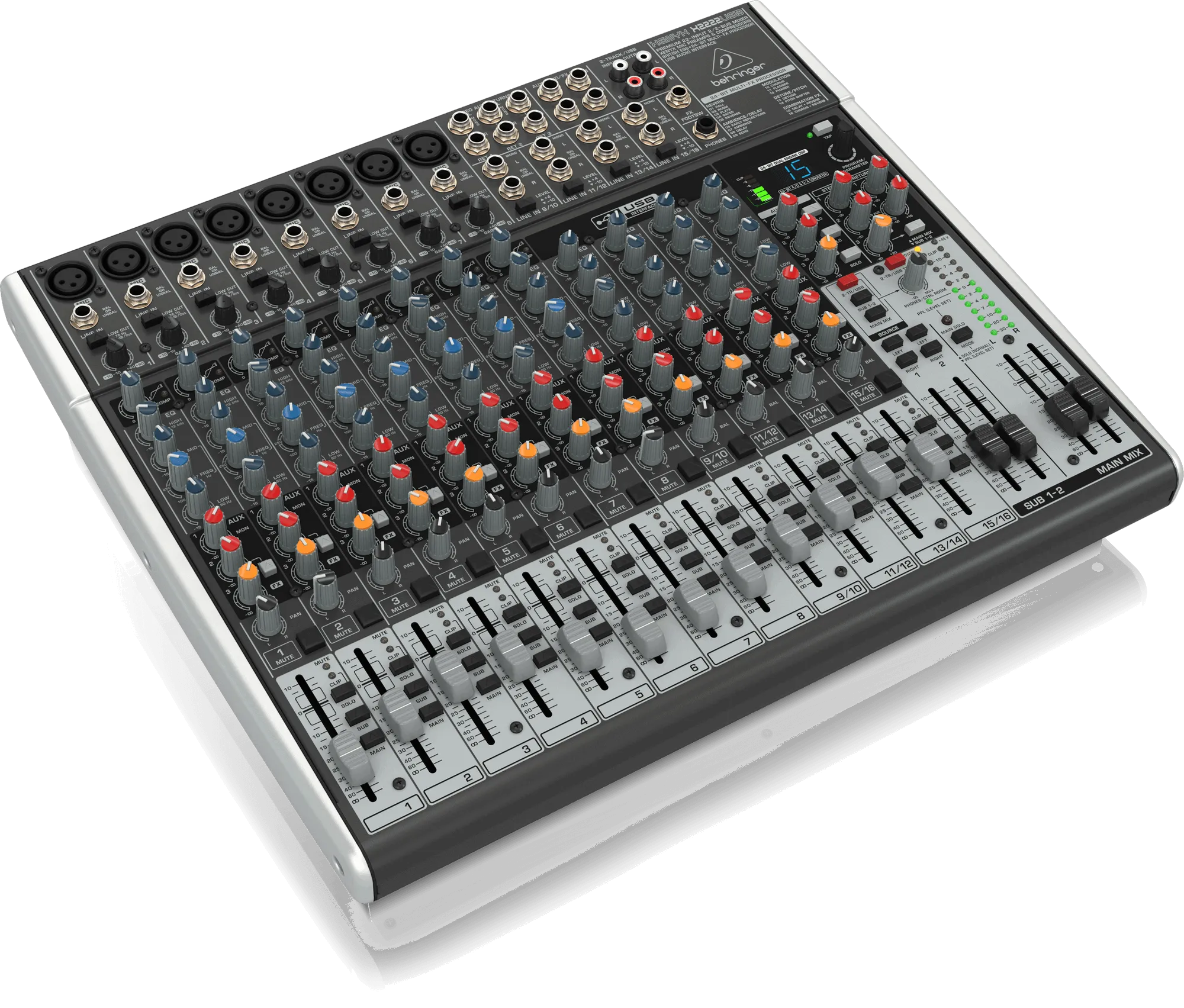 Behringer Xenyx X2222USB Mixer with USB and Effects (Xenyx-X2222USB)