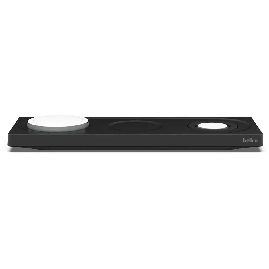 Belkin BoostUp Charge Pro 3-in-1 Wireless Charging Pad with MagSafe (Black)