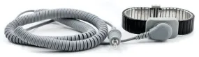 Botron B95709 Small Black Metal Wrist Strap with 1/8" Snap, Dual Mono Jack & 12&#039; Coil Cord