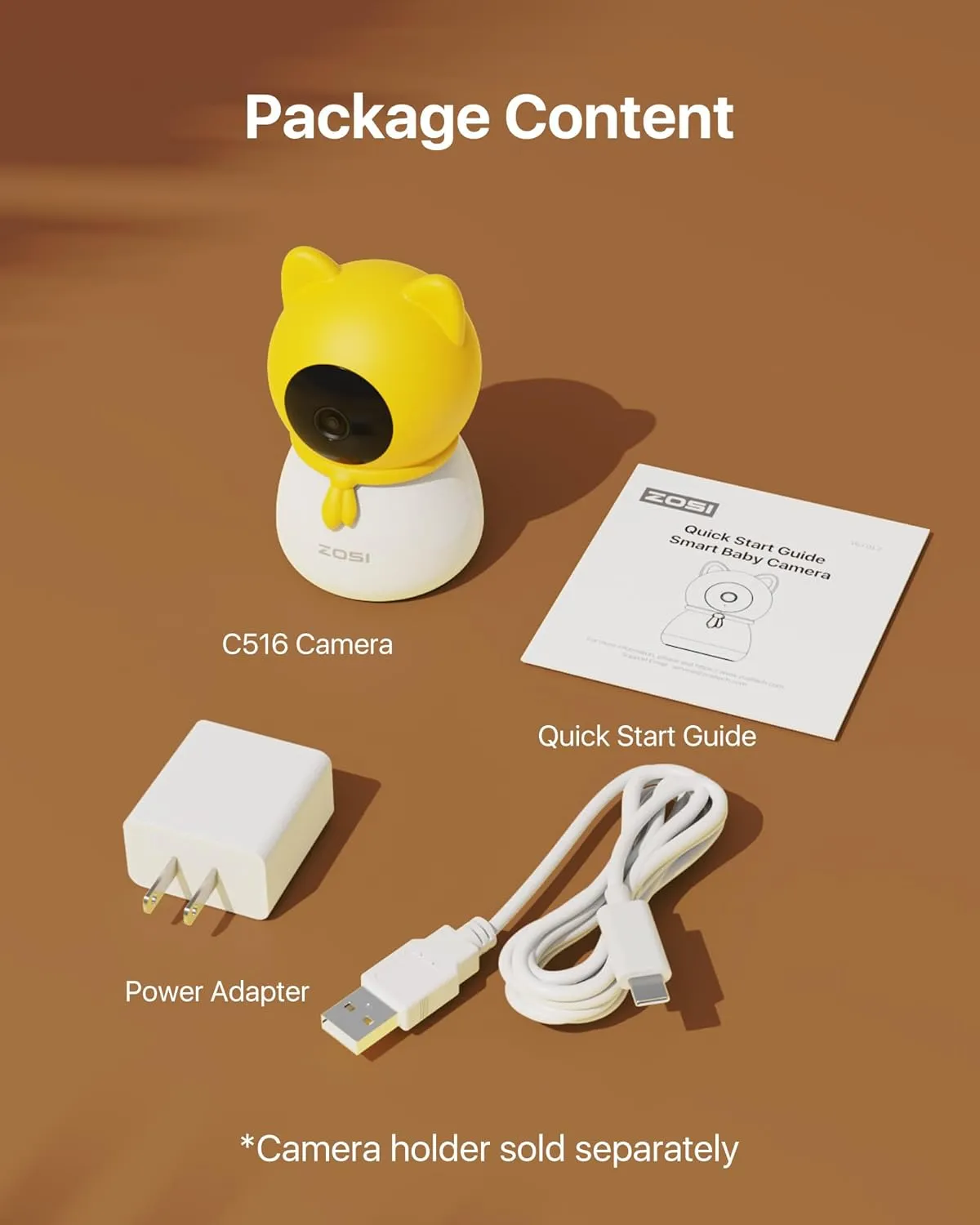 C516 4MP 2.4GHz/5GHz Baby Camera   Face/Sound Detect   Support 256GB Storage