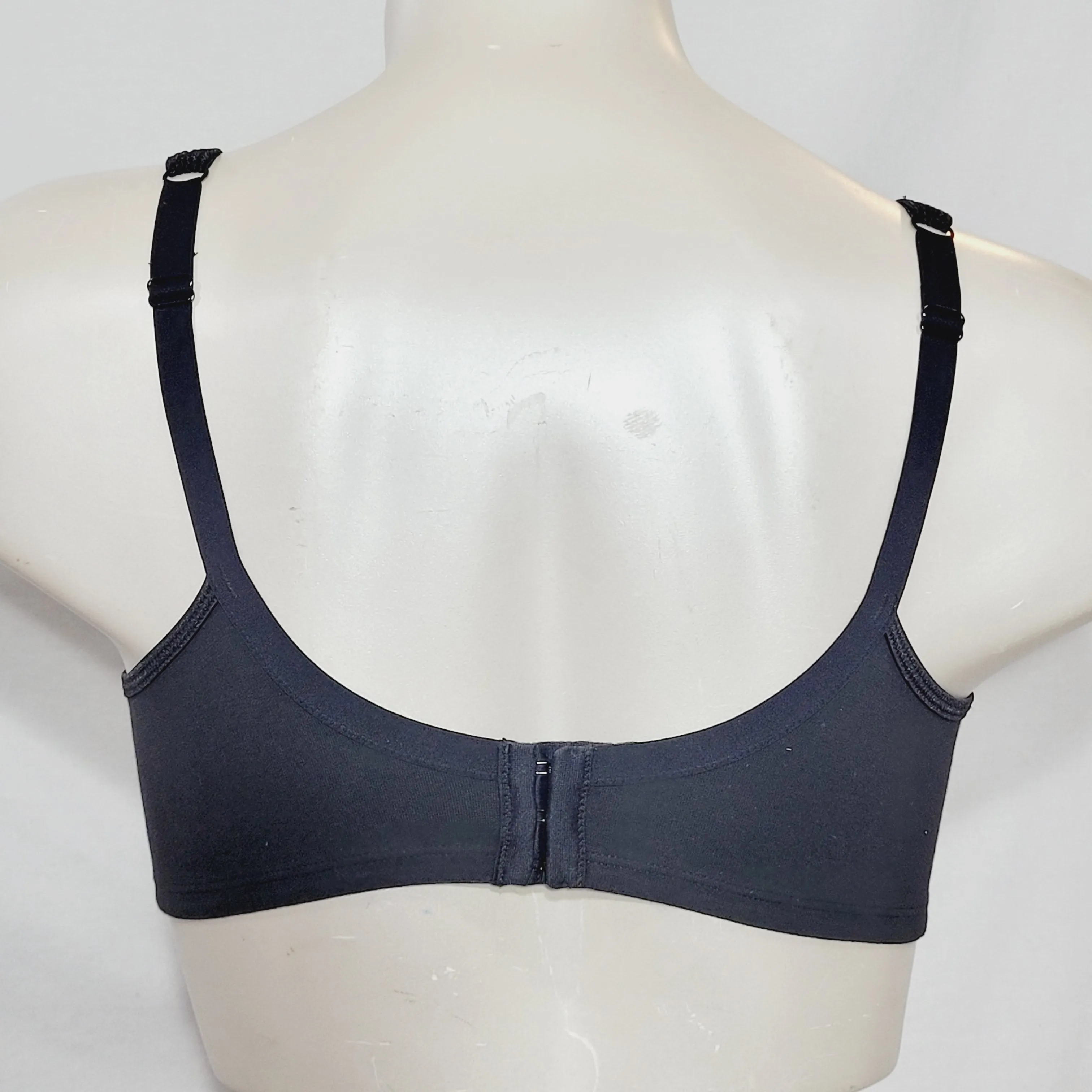 Cacique 92% Cotton UNLINED Seamless Cup Underwire Bra 40D Black