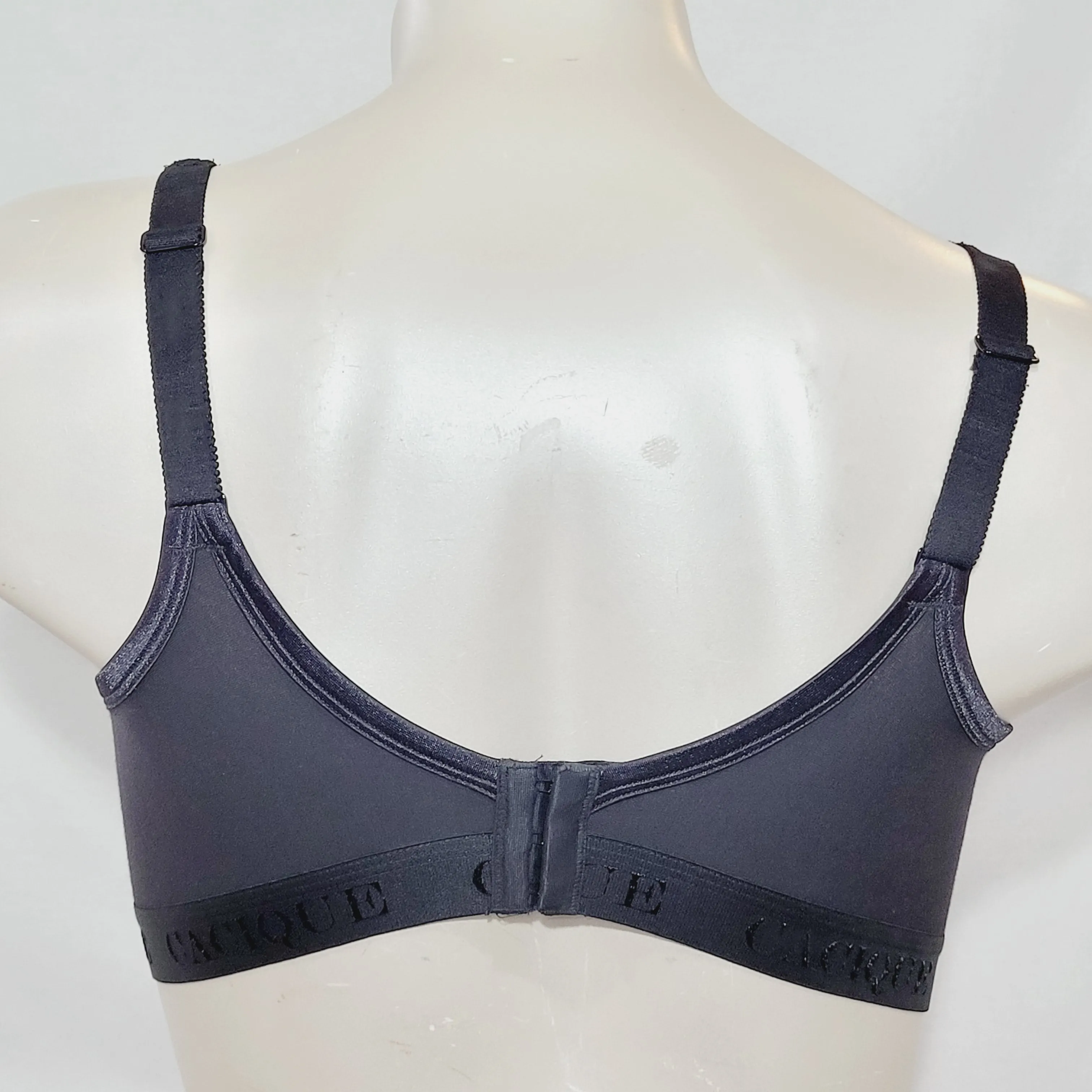 Cacique Sensual Wire Free Cotton Soft Cup Logo Band Bra 40C Black  New withOUT Tags