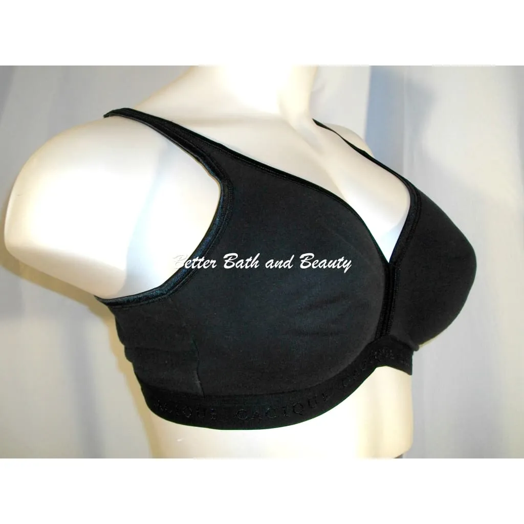 Cacique Sensual Wire Free Cotton Soft Cup Logo Band Bra 40C Black  New withOUT Tags