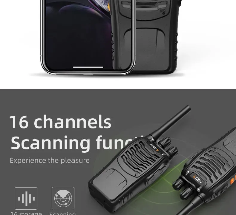 Cheap Walkie Talkie 2 Pcs Included Communication Portable Radio Station UHF Receiver Devices Transceiver Wireless Set KSUT HW