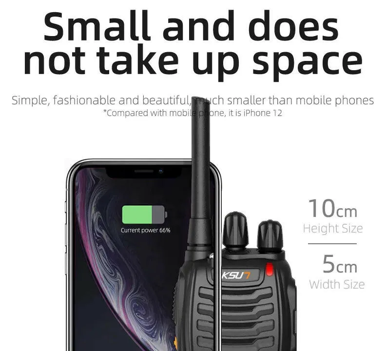 Cheap Walkie Talkie 2 Pcs Included Communication Portable Radio Station UHF Receiver Devices Transceiver Wireless Set KSUT HW