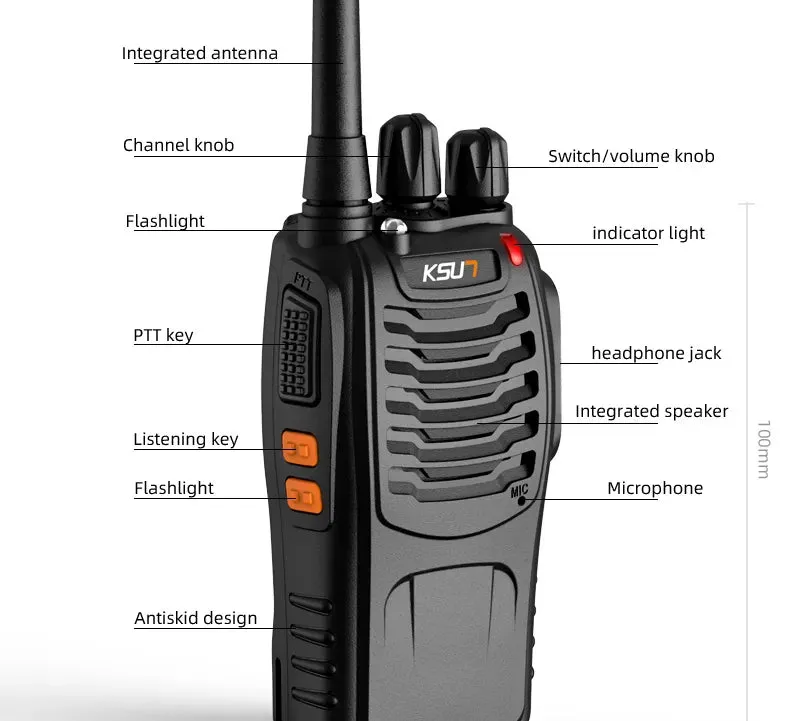 Cheap Walkie Talkie 2 Pcs Included Communication Portable Radio Station UHF Receiver Devices Transceiver Wireless Set KSUT HW