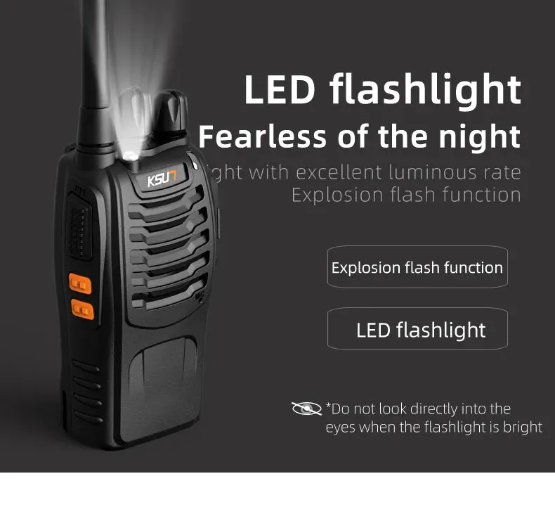 Cheap Walkie Talkie 2 Pcs Included Communication Portable Radio Station UHF Receiver Devices Transceiver Wireless Set KSUT HW